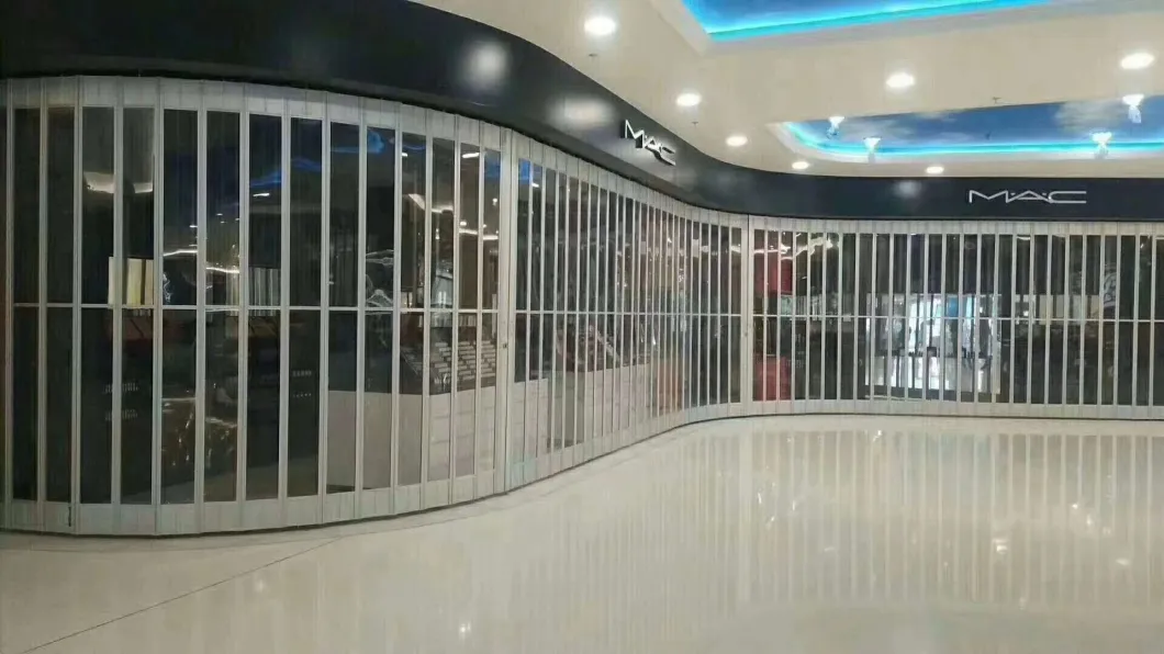 상점가 폴리탄산염 회전 문 PC 투명한 롤러 셔터 공간 수정 0